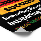 Poster L'Histoire Noire Croit Réussir Et Honorer (Coin)