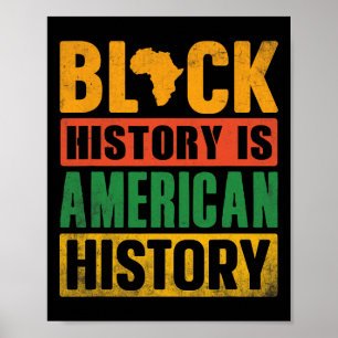 Poster L'histoire noire est l'histoire américaine Bhm Afr