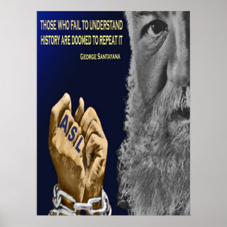 Poster L'Histoire Sourde Se Répète. 45.72x60.96cm