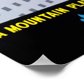 Poster L'hiver à Montréal, femme avec équipement de ski (Coin)