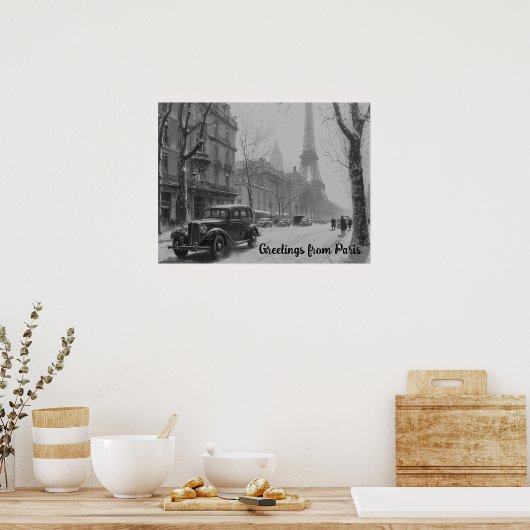 Poster L'Hiver à Paris (Cuisine)