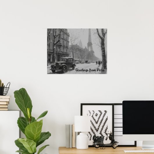 Poster L'Hiver à Paris (Bureau à domicile)