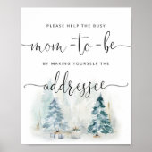 Poster L'hiver aide la maman occupée à s'adresser à une e (Devant)