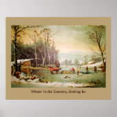 Poster L'hiver dans le pays, Obtenir l'affiche sur la gla (Devant)