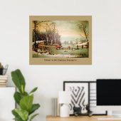 Poster L'hiver dans le pays, Obtenir l'affiche sur la gla (Bureau à domicile)