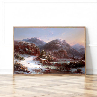 Poster L'hiver dans les montagnes