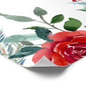 Poster L'hiver fleurit Floral Garlands Mariage (Coin)