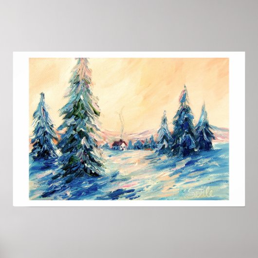 Poster L'hiver s'installe dans l'impression (Devant)