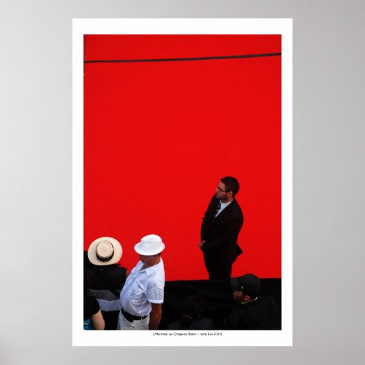 Poster L'Homme au Chapeau Blanc (Devant)