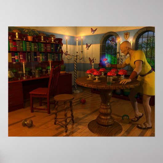 Poster L'homme aux champignons (Devant)