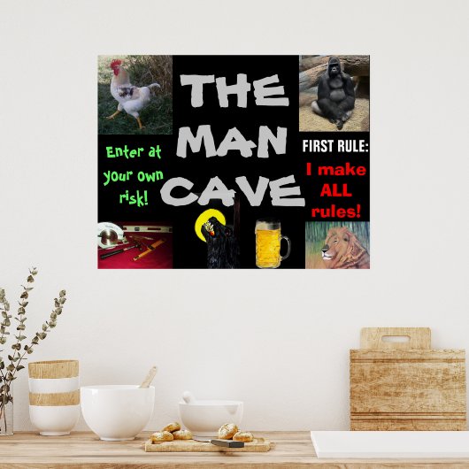 POSTER L'HOMME CAVE (Cuisine)