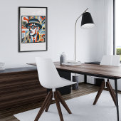 Poster L'homme d'affaires : une expression cubiste audaci