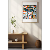 Poster L'homme d'affaires : une expression cubiste audaci