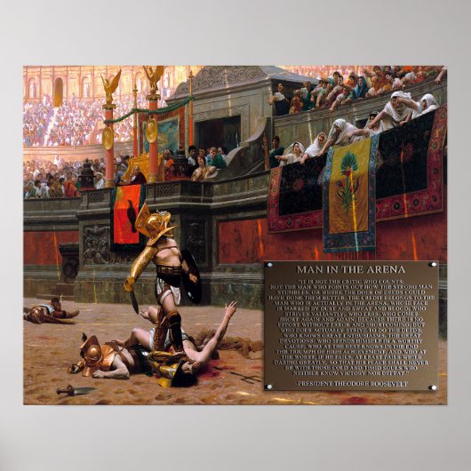 Poster "L'homme dans l'arène" Theodore Roosevelt (Devant)
