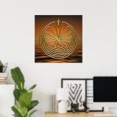 Poster L'homme dans le Maze - or (Bureau à domicile)