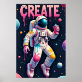 Poster L'Homme de l'Espace Graffiti (Devant)