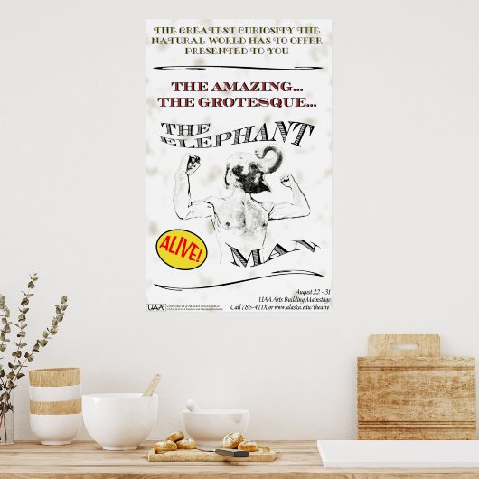 Poster L'Homme Eléphant (Cuisine)