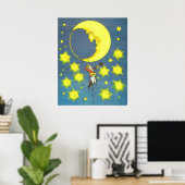 Poster L'homme et la lune (Bureau à domicile)
