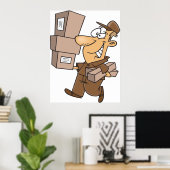 Poster L'homme livre des colis (Bureau à domicile)