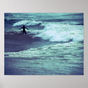 Poster L'homme sur les vagues