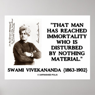 Poster L'Homme Swami Vivekananda a atteint le matériel d'