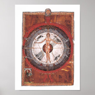 Poster L'Homme Universel - Hildegard von Bingen