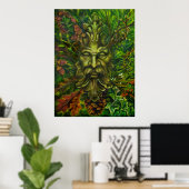 Poster 'L'homme vert' de l'artiste Lisa Iris (Bureau à domicile)