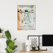 POSTER L'HOMME VITRUVIEN (Bureau à domicile)