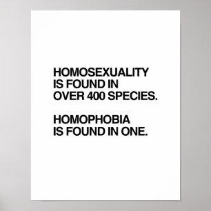 POSTER L'HOMOSEXUALITÉ EST TROUVÉE DANS 400 ESPÈCES