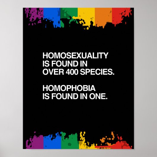 POSTER L'HOMOSEXUALITÉ SE TROUVE DANS 400 ESPÈCES (Devant)