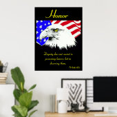 Poster L'honneur flotte sous la montre de l'aigle fière (Bureau à domicile)