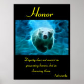 Poster L'honneur illumine l'air radiant de l'ours polaire (Devant)