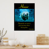 Poster L'honneur illumine l'air radiant de l'ours polaire (Cuisine)