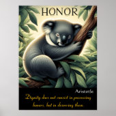 Poster L'honneur prospère dans le repos Serene Koala (Devant)