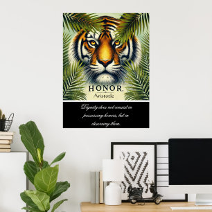 Poster L'honneur résiste dans le regard du tigre