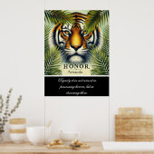 Poster L'honneur résiste dans le regard du tigre (Cuisine)
