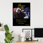 Poster L'Honneur Rugit avec une Force Féroce Inégalée (Bureau à domicile)