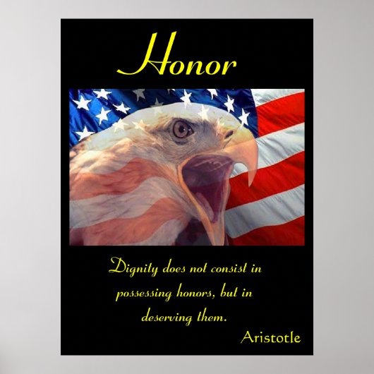 Poster L'honneur s'élève au-dessus d'une fierté américain (Devant)