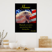 Poster L'honneur s'élève au-dessus d'une fierté américain (Cuisine)