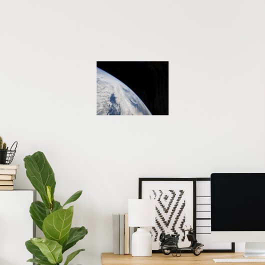 Poster L'horizon terrestre et la noirceur de l'espace 2 (Bureau à domicile)