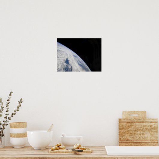 Poster L'horizon terrestre et la noirceur de l'espace 2 (Cuisine)