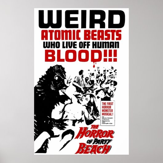 Poster L'horreur de Party Beach (Devant)