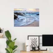 Poster L'Humanité est un océan - Citation du Mahatma Gand (Bureau à domicile)