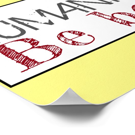 Poster L'Humanité Soit Citée À La Fois (Coin)