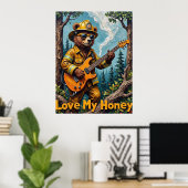 Poster L'hymne boréal : Notes de l'ours (Bureau à domicile)