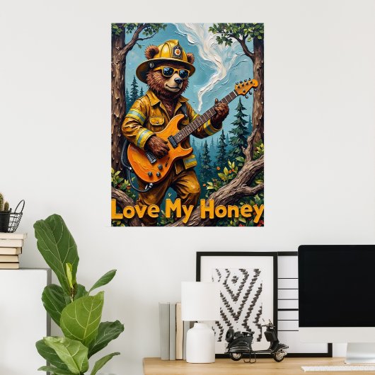 Poster L'hymne boréal : Notes de l'ours (Bureau à domicile)