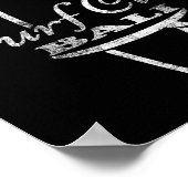 Poster Li, Surf Club Retro Planche de Surf (Coin)