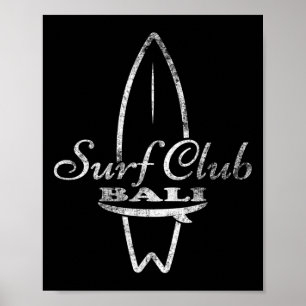 Poster Li, Surf Club Retro Planche de Surf