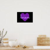 Poster Liam en violet (Cuisine)