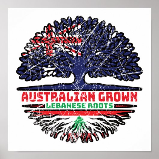 Poster Liban Australie Australie racine d'arbre (Devant)